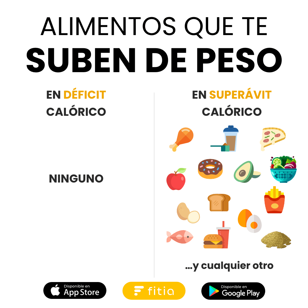 alimentos que te suben de peso
