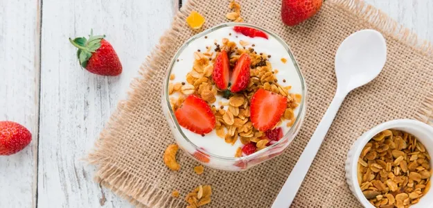 Yogurt con fresas