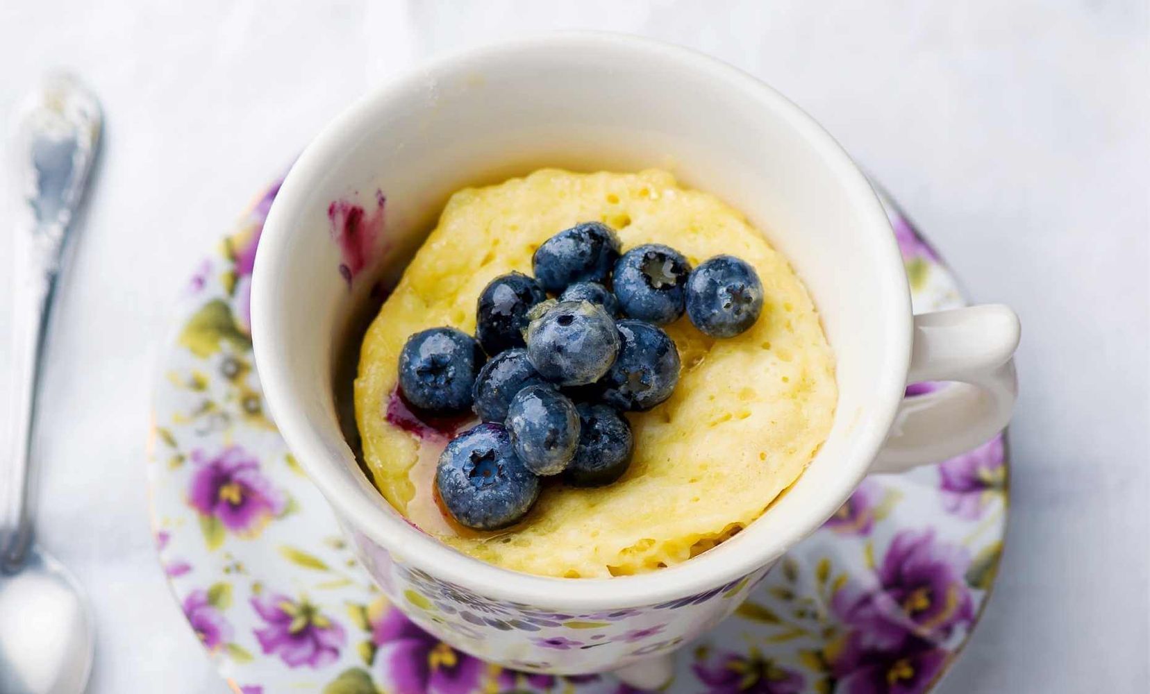 Blueberry Oat Mug Cake