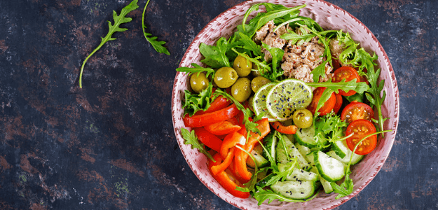 Ensalada de Rucula con Atun y Aceituna