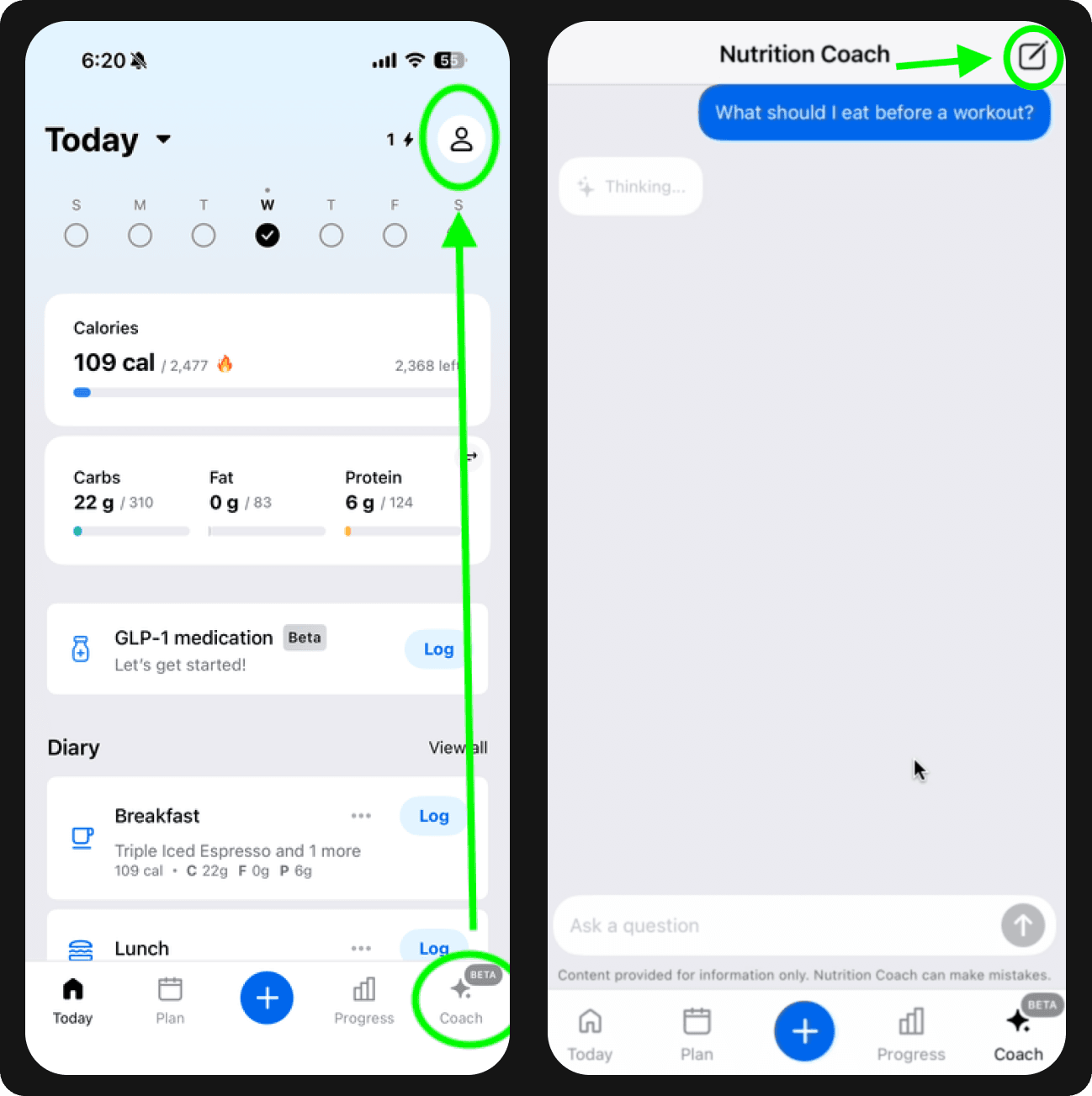 MyFitnessPal's images about its AI coach