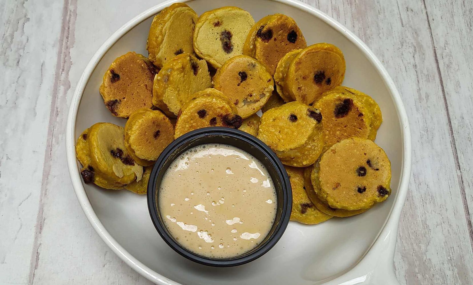 Mini Banana Chocolate Pancakes with Vegan Protein Syrup.jpg