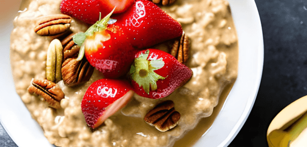 Porridge Proteíco Vegano con Fresas y Pecanas.png