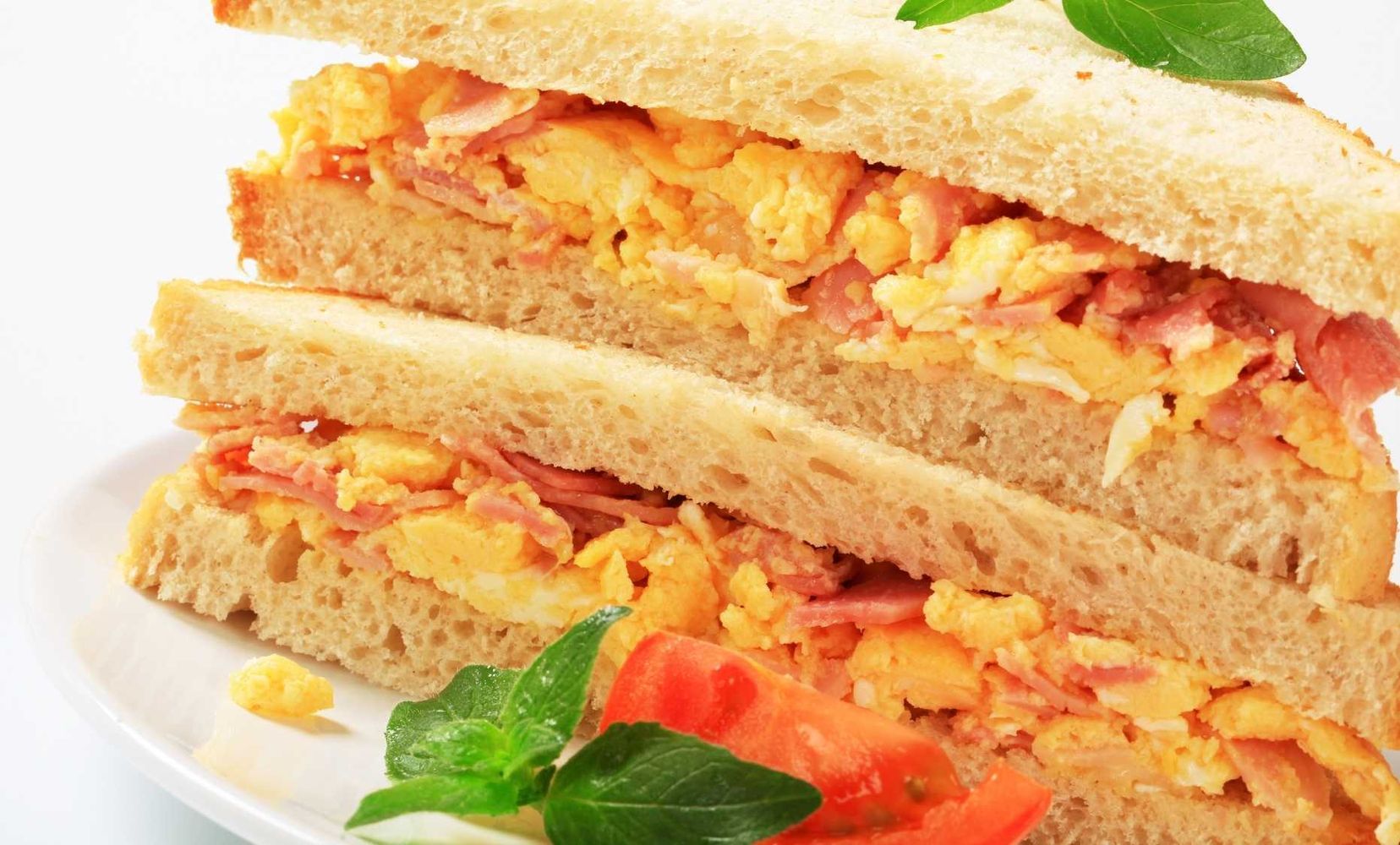 Scrambled Eggs and Ham Sandwich