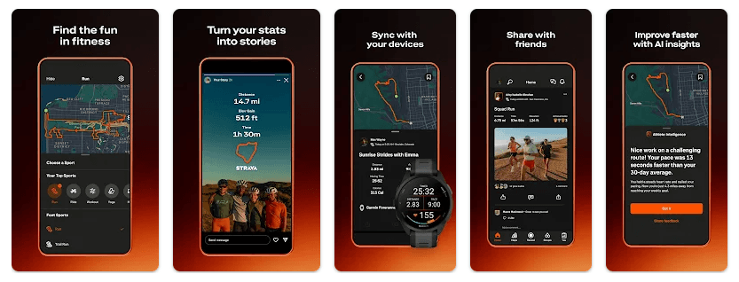 Ad banner promoting Strava