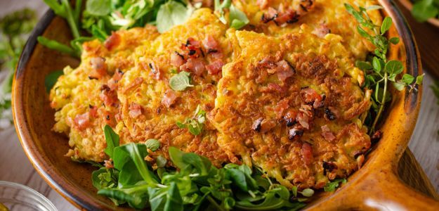 Tortitas de Papas Ralladas con Jamón