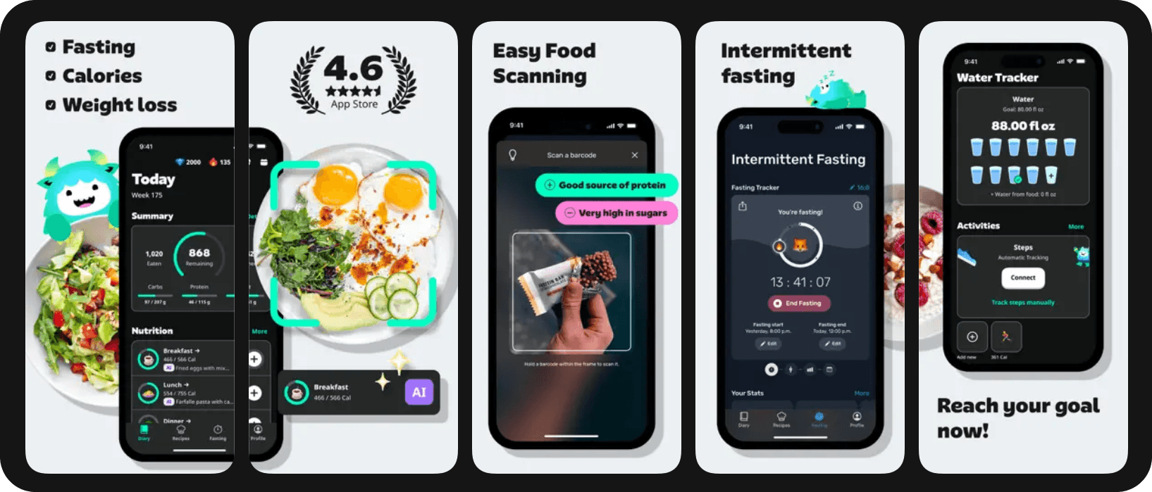 Yazio app screenshots