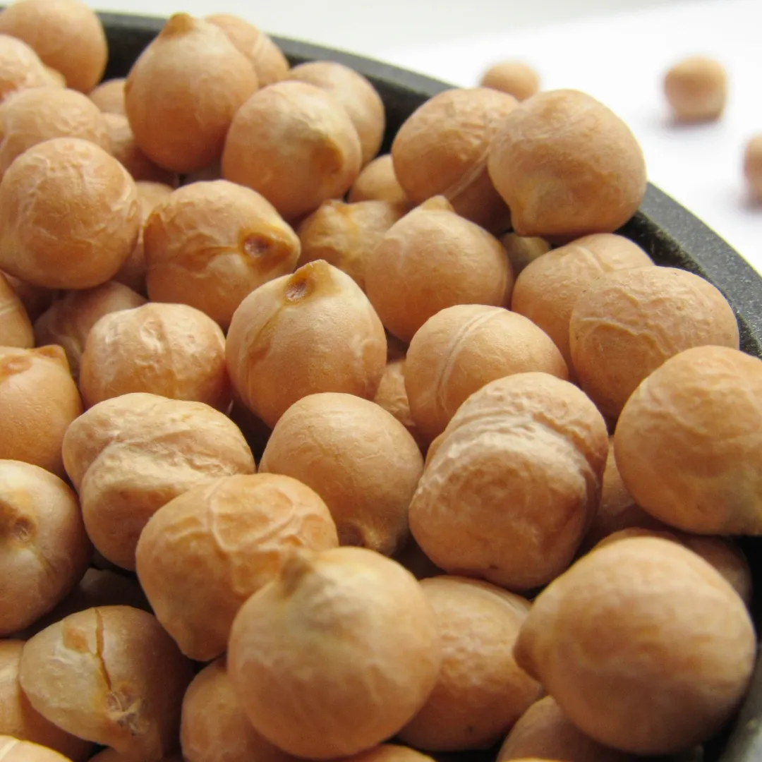 Garbanzos, 8.9 g de proteína por 100 g.