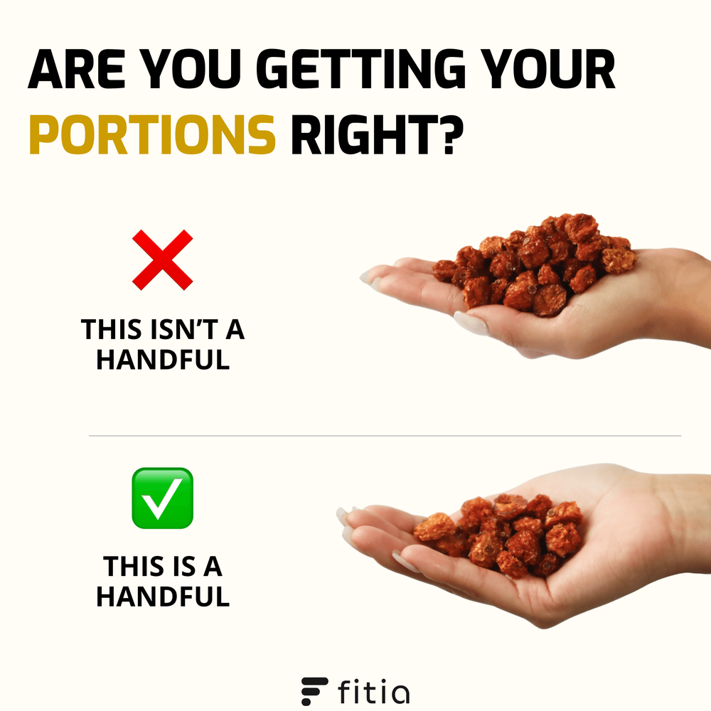 ARE YOU GETTING YOUR PORTIONS? - IS THIS REALLY A HANDFUL?