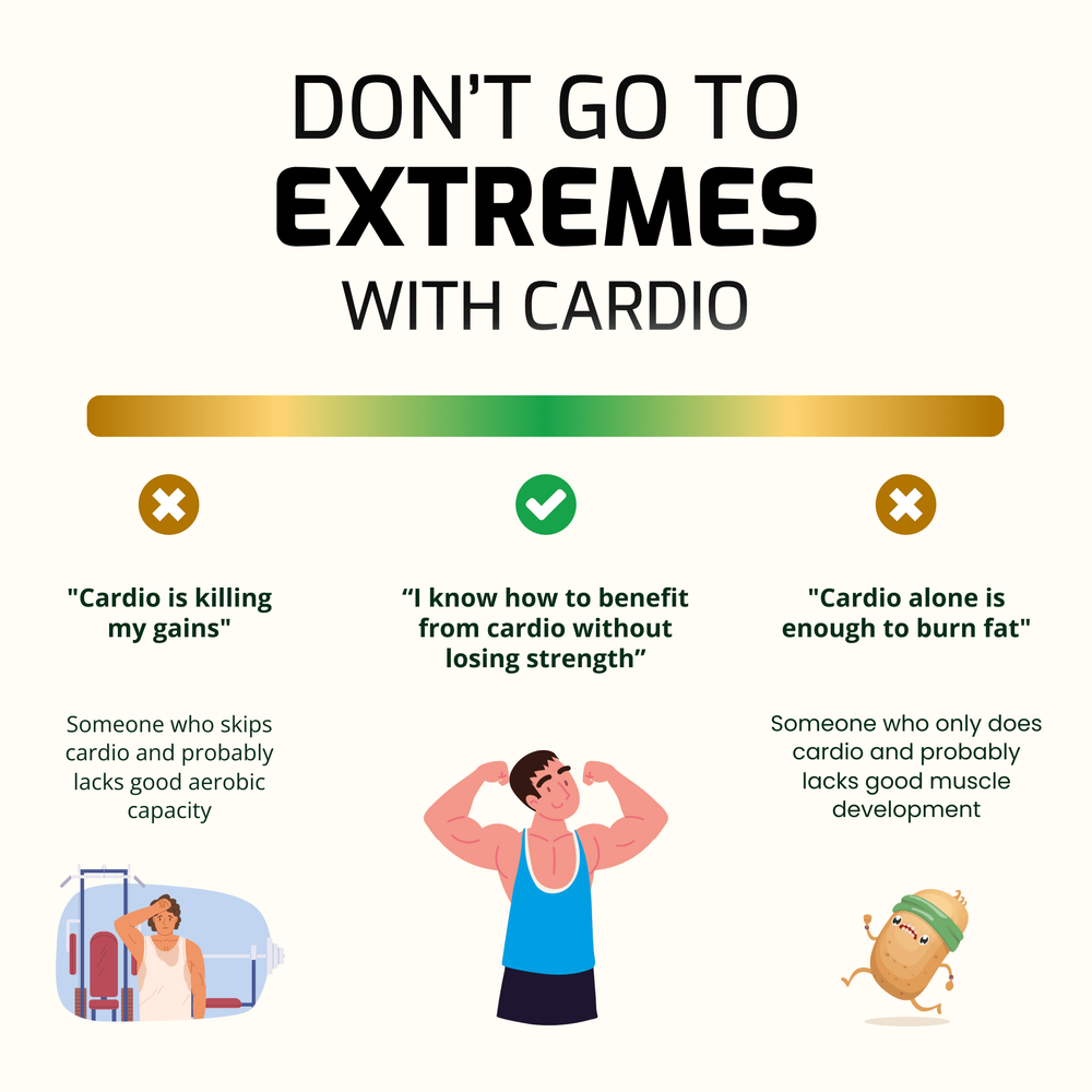 Balance cardio and strength to maximize results without going to extremes