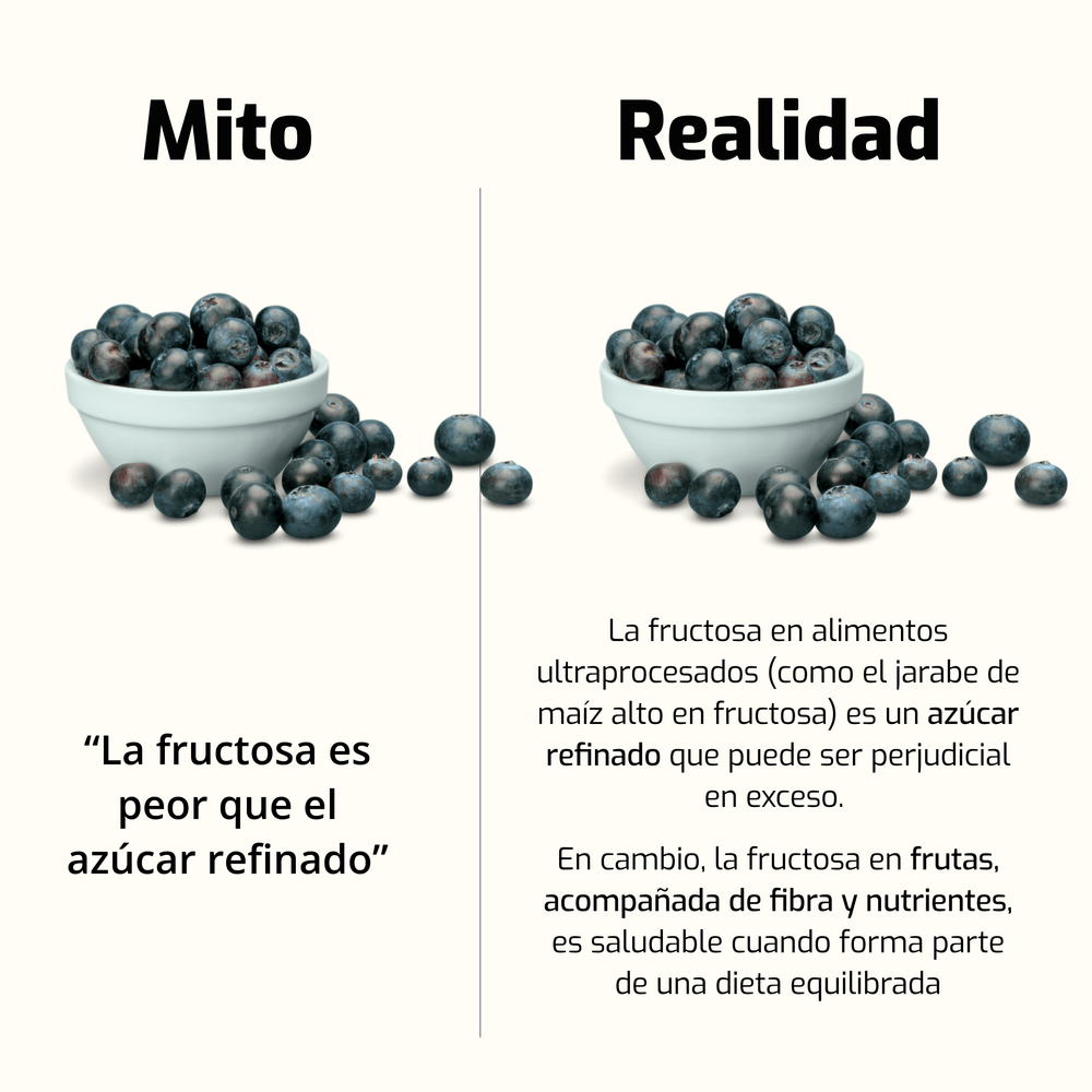 azúcar en las frutas