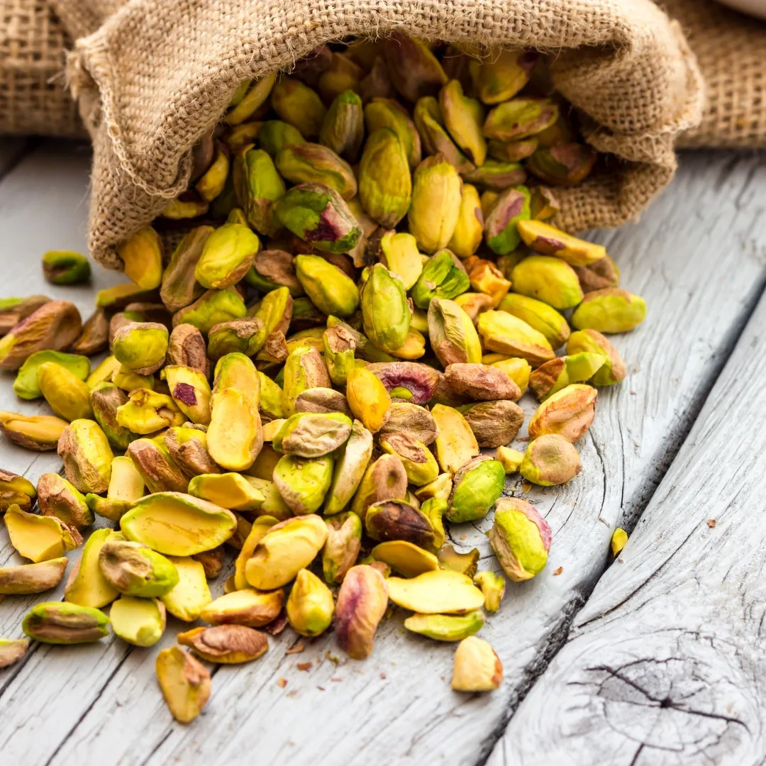 Pistachos, 20.2 g de proteína por 100 g