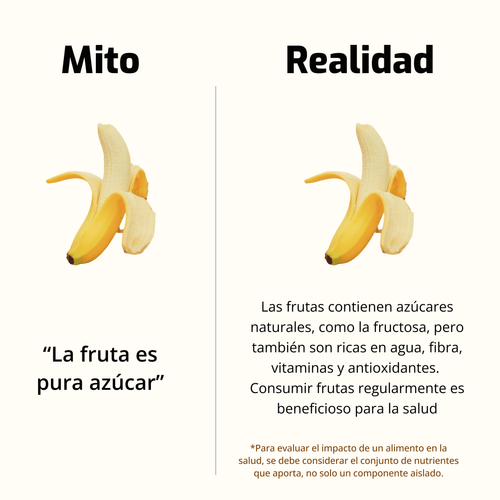 desmentir que la fruta es pura azúcar 