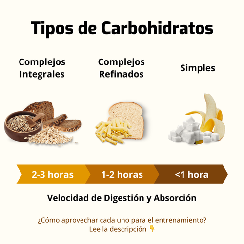 tipos de carbohidratos: ¿Cuál Comer Según Tu Tiempo Antes de Entrenar?